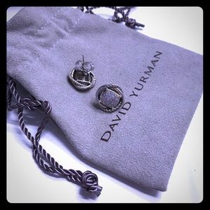 David Yurman Infinity Pave White Topaz earrings